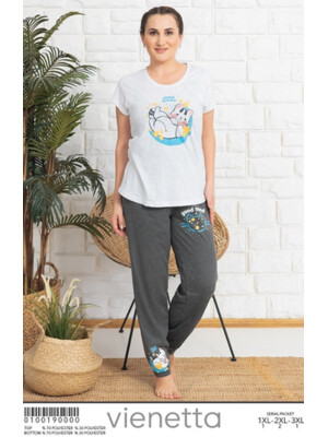 Домашний женский комплект с коротким рукавом VIENETTA 0100190000