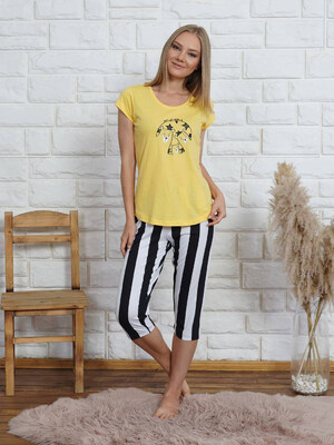 Купить Хлопковый комплект с бриджами VIENETTA 0081200377 в Украина в Lingerie.ua - Одяг для дому та відпочинку, Фото 3