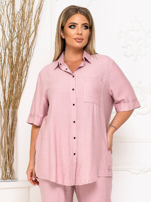 Купить Льняная рубашка большого размера LINGERIE 170559-1  в Украина в Lingerie.ua - Одяг для дому та відпочинку, Фото 3