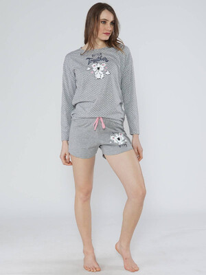 Купить Хлопковый комплект с шортами VIENETTA 1011911404 в Украина в Lingerie.ua - Одяг для дому та відпочинку, Фото 4