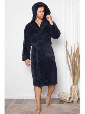 Купить Халат из велсофта мужской с капюшоном COCOON F14-5460 в Украина в Lingerie.ua - Одяг для дому та відпочинку, Фото 2