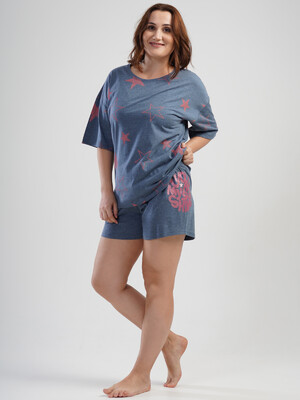 Купить Хлопковый комплект с шортами VIENETTA 1100251201 в Украина в Lingerie.ua - Одяг для дому та відпочинку, Фото 1