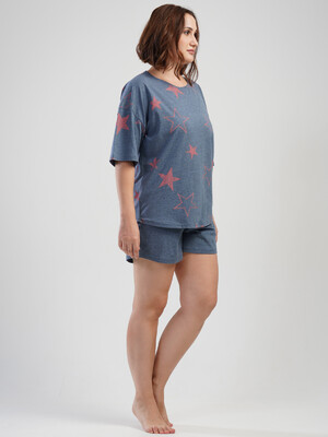 Купить Хлопковый комплект с шортами VIENETTA 1100251201 в Украина в Lingerie.ua - Одяг для дому та відпочинку, Фото 2