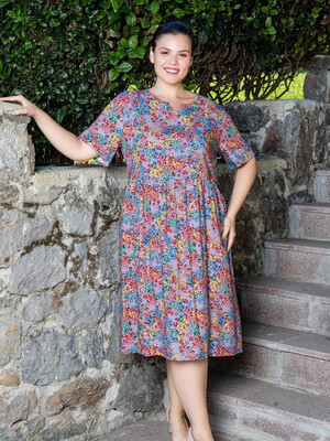 Купить Платье из вискозы летнее большого размера COCOON J2-2224 в Украина