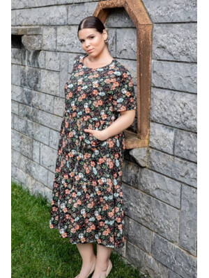 Купить Платье из вискозы женское большого размера COCOON J5-5040 в Украина в Lingerie.ua - Одяг для дому та відпочинку, Фото 5