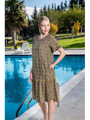 Купить Платье из штапеля летнее с широкой оборкой COCOON J2-2161 в Украина в Lingerie.ua - Одяг для дому та відпочинку, Фото 2