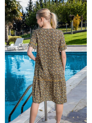 Купить Платье из штапеля летнее с широкой оборкой COCOON J2-2161 в Украина в Lingerie.ua - Одяг для дому та відпочинку, Фото 3