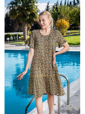 Купить Платье из штапеля летнее с широкой оборкой COCOON J2-2161 в Украина в Lingerie.ua - Одяг для дому та відпочинку, Фото 4