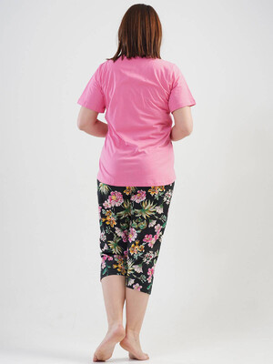 Купить Хлопковый комплект большого размера с капри VIENETTA 2011040080 в Украина в Lingerie.ua - Одяг для дому та відпочинку, Фото 4