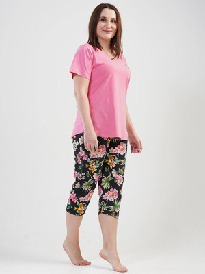 Купить Хлопковый комплект большого размера с капри VIENETTA 2011040080 в Украина в Lingerie.ua - Одяг для дому та відпочинку, Фото 5