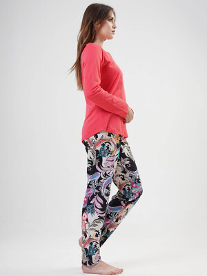 Купить Хлопковый комплект женский с длинным рукавом VIENETTA 1121320229 в Украина в Lingerie.ua - Одяг для дому та відпочинку, Фото 5