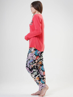 Купить Хлопковый комплект женский с длинным рукавом VIENETTA 1121320229 в Украина в Lingerie.ua - Одяг для дому та відпочинку, Фото 6