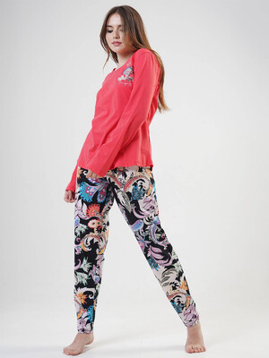 Купить Хлопковый комплект женский с длинным рукавом VIENETTA 1121320229 в Украина в Lingerie.ua - Одяг для дому та відпочинку, Фото 8