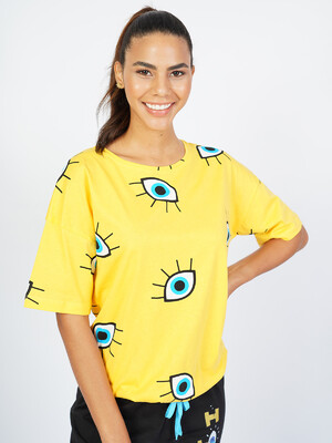 Купить Хлопковый комплект с капри VIENETTA 1050580371 в Украина в Lingerie.ua - Одяг для дому та відпочинку, Фото 3