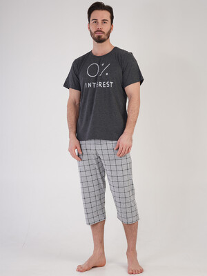 Хлопковый комплект с капри в клетку VIENETTA MAN 2110811708