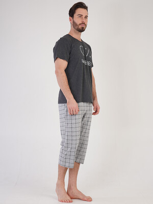 Купить Хлопковый комплект с капри в клетку VIENETTA MAN 2110811708 в Украина в Lingerie.ua - Одяг для дому та відпочинку, Фото 2