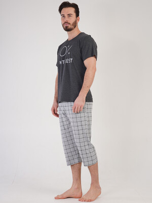 Купить Хлопковый комплект с капри в клетку VIENETTA MAN 2110811708 в Украина в Lingerie.ua - Одяг для дому та відпочинку, Фото 3