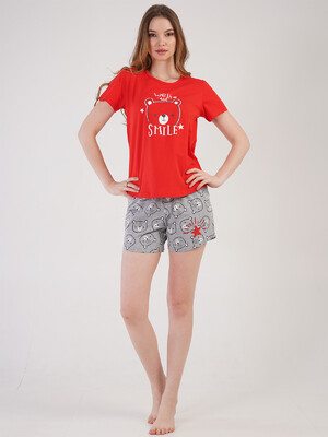 Купить Хлопковая пижама с шортами VIENETTA 2115162923 в Украина в Lingerie.ua - Одяг для дому та відпочинку, Фото 1
