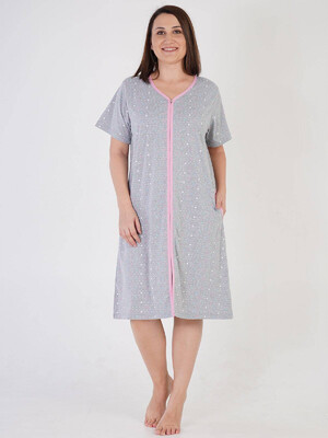 Купить Хлопковый халат на молнии VIENETTA 2116280022 в Украина в Lingerie.ua - Одяг для дому та відпочинку, Фото 1