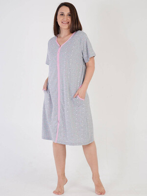 Купить Хлопковый халат на молнии VIENETTA 2116280022 в Украина в Lingerie.ua - Одяг для дому та відпочинку, Фото 4