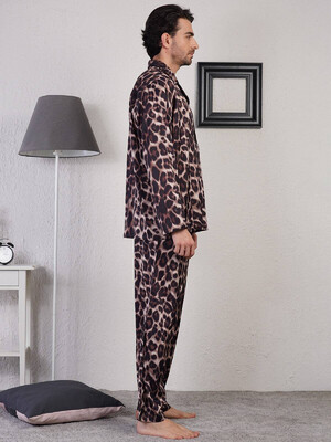 Купить Шелковая пижама с леопардовым принтом VIENETTA MAN 1611920000 в Украина в Lingerie.ua - Одяг для дому та відпочинку, Фото 2