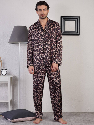 Купить Шелковая пижама с леопардовым принтом VIENETTA MAN 1611920000 в Украина в Lingerie.ua - Одяг для дому та відпочинку, Фото 5