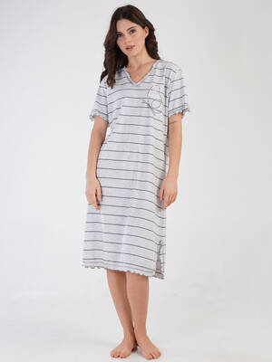 Купить Хлопковая туника с коротким рукавом VIENETTA 2112041769 в Украина в Lingerie.ua - Одяг для дому та відпочинку, Фото 1