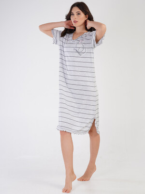 Купить Хлопковая туника с коротким рукавом VIENETTA 2112041769 в Украина в Lingerie.ua - Одяг для дому та відпочинку, Фото 2