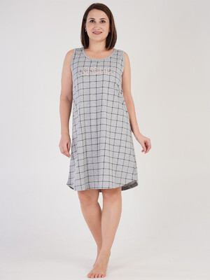 Купить Хлопковая ночная сорочка в клетку VIENETTA 2115411708 в Украина в Lingerie.ua - Одяг для дому та відпочинку, Фото 1