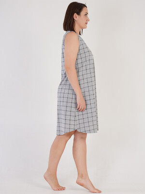 Купить Хлопковая ночная сорочка в клетку VIENETTA 2115411708 в Украина в Lingerie.ua - Одяг для дому та відпочинку, Фото 2