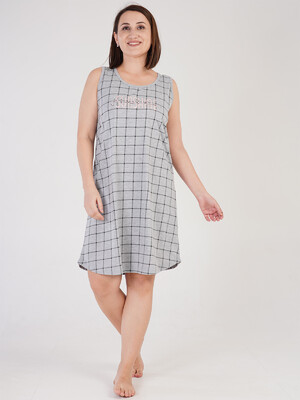 Купить Хлопковая ночная сорочка в клетку VIENETTA 2115411708 в Украина в Lingerie.ua - Одяг для дому та відпочинку, Фото 4