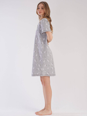 Купить Трикотажная ночная сорочка с коротким рукавом VIENETTA 2123540555 в Украина в Lingerie.ua - Одяг для дому та відпочинку, Фото 2