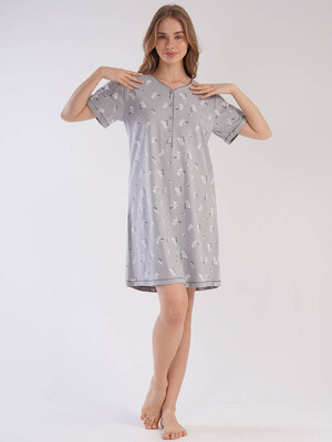 Купить Трикотажная ночная сорочка с коротким рукавом VIENETTA 2123540555 в Украина в Lingerie.ua - Одяг для дому та відпочинку, Фото 3