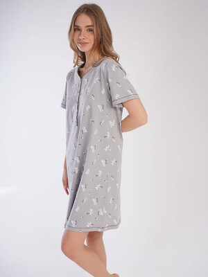 Купить Трикотажная ночная сорочка с коротким рукавом VIENETTA 2123540555 в Украина в Lingerie.ua - Одяг для дому та відпочинку, Фото 4