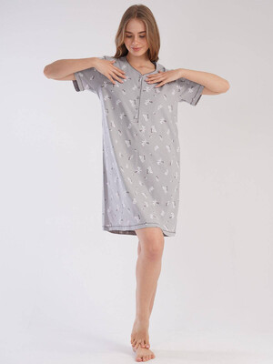 Купить Трикотажная ночная сорочка с коротким рукавом VIENETTA 2123540555 в Украина в Lingerie.ua - Одяг для дому та відпочинку, Фото 5