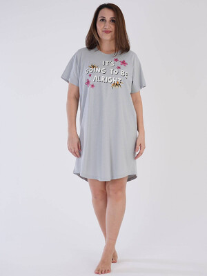 Купить Хлопковая ночная сорочка большого размера VIENETTA 2121020000 в Украина в Lingerie.ua - Одяг для дому та відпочинку, Фото 2