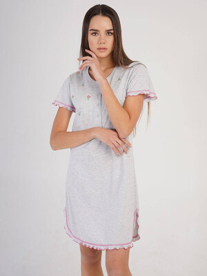 Купить Хлопковая ночная сорочка на пуговицах VIENETTA 3020010000 в Украина в Lingerie.ua - Одяг для дому та відпочинку, Фото 6