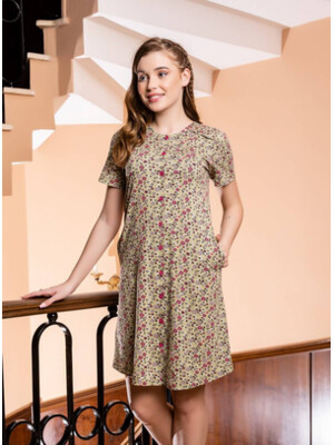 Купить Летний короткий халат на пуговицах COCOON J4-4179 в Украина в Lingerie.ua - Одяг для дому та відпочинку, Фото 2