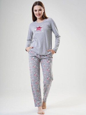 Бавовняна піжама зі штанами VIENETTA 2041780021