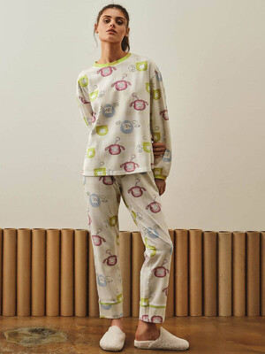 Купить Хлопковая пижама с длинным рукавом и брюками HAYS 27212 в Украина в Lingerie.ua - Одяг для дому та відпочинку, Фото 1