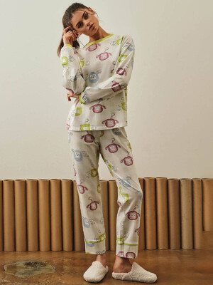 Купить Хлопковая пижама с длинным рукавом и брюками HAYS 27212 в Украина в Lingerie.ua - Одяг для дому та відпочинку, Фото 2