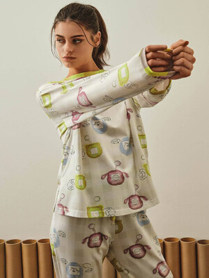 Купить Хлопковая пижама с длинным рукавом и брюками HAYS 27212 в Украина в Lingerie.ua - Одяг для дому та відпочинку, Фото 16