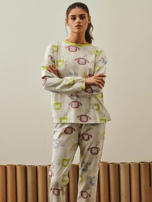 Купить Хлопковая пижама с длинным рукавом и брюками HAYS 27212 в Украина в Lingerie.ua - Одяг для дому та відпочинку, Фото 12