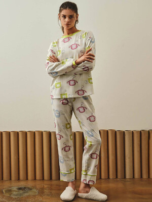 Купить Хлопковая пижама с длинным рукавом и брюками HAYS 27212 в Украина в Lingerie.ua - Одяг для дому та відпочинку, Фото 7