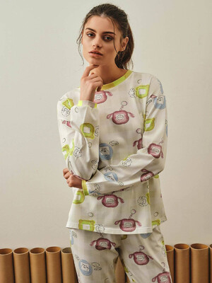Купить Хлопковая пижама с длинным рукавом и брюками HAYS 27212 в Украина в Lingerie.ua - Одяг для дому та відпочинку, Фото 6