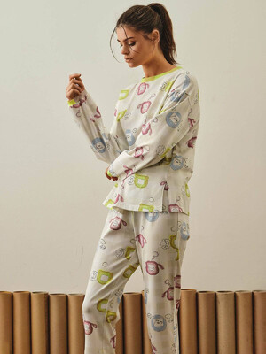 Купить Хлопковая пижама с длинным рукавом и брюками HAYS 27212 в Украина в Lingerie.ua - Одяг для дому та відпочинку, Фото 4