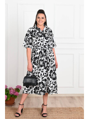 Купить Платье рубашка с цветочным принтом ADROM 5089 в Украина в Lingerie.ua - Одяг для дому та відпочинку, Фото 2