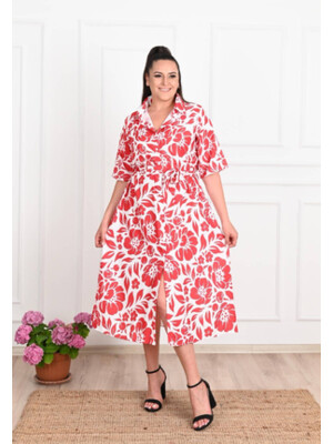 Купить Платье рубашка с цветочным принтом ADROM 5089 в Украина в Lingerie.ua - Одяг для дому та відпочинку, Фото 3