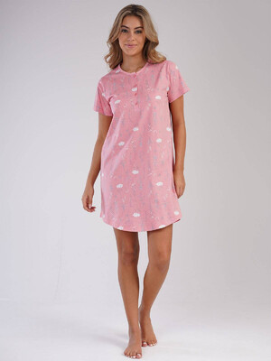 Купить Хлопковая ночная сорочка с цветочным принтом VIENETTA 2123600751 в Украина в Lingerie.ua - Одяг для дому та відпочинку, Фото 1