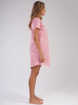 Купить Хлопковая ночная сорочка с цветочным принтом VIENETTA 2123600751 в Украина в Lingerie.ua - Одяг для дому та відпочинку, Фото 2